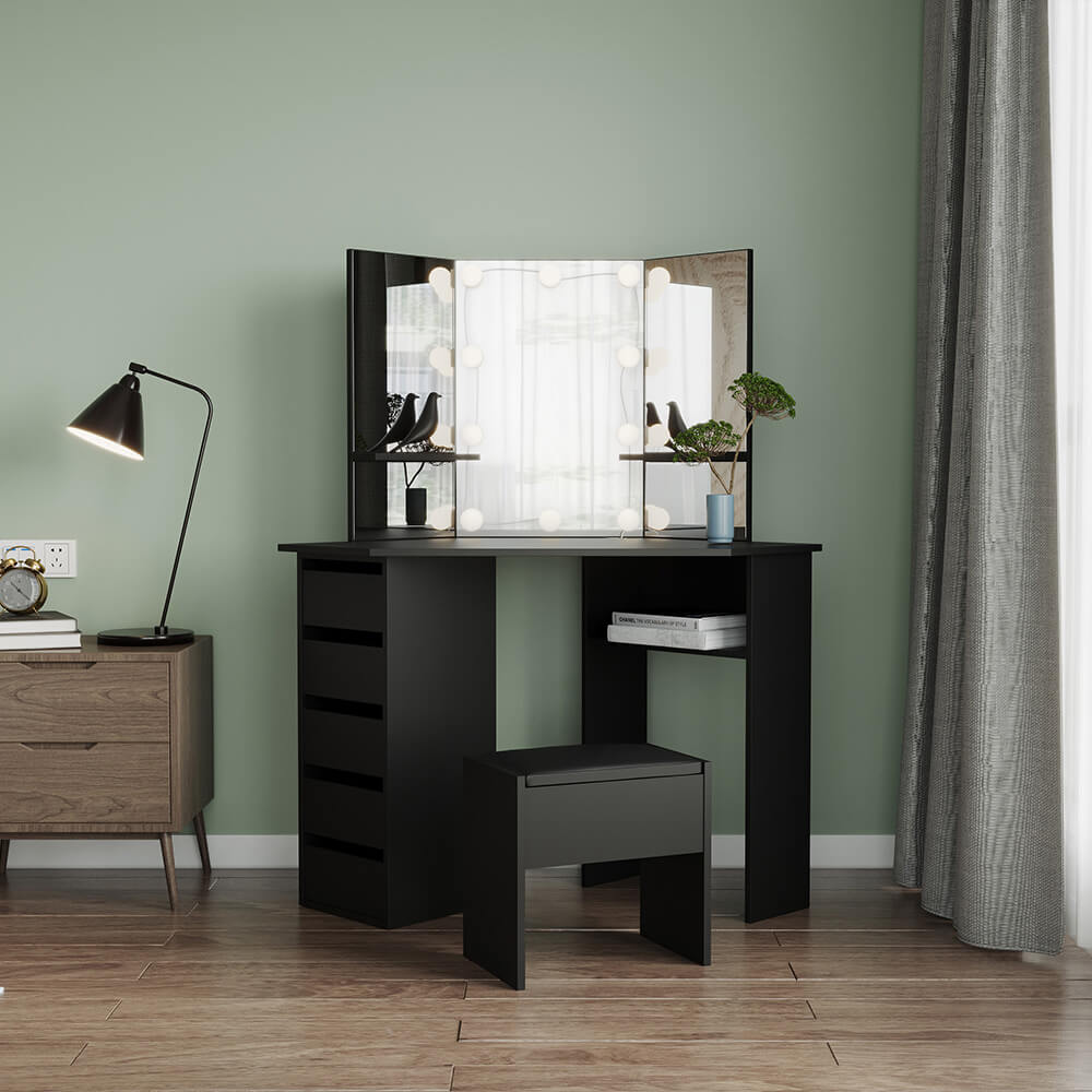 Corner Dressing Table Makeup Desk