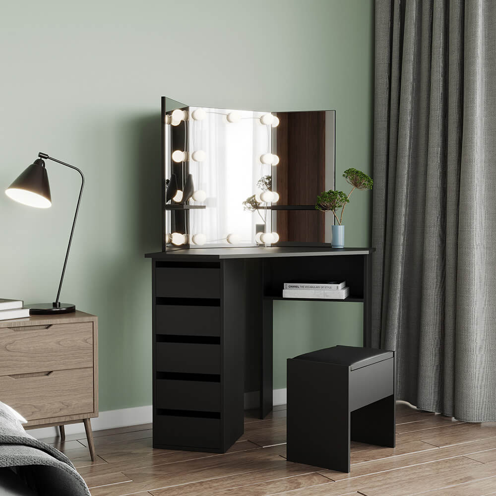 Corner Dressing Table Makeup Desk