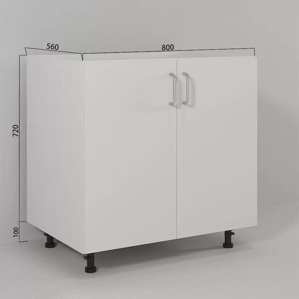 Laqcuer Doors No Shelf DTC Soft Hinge PVC Adjustable Legs Kitchen cabinet