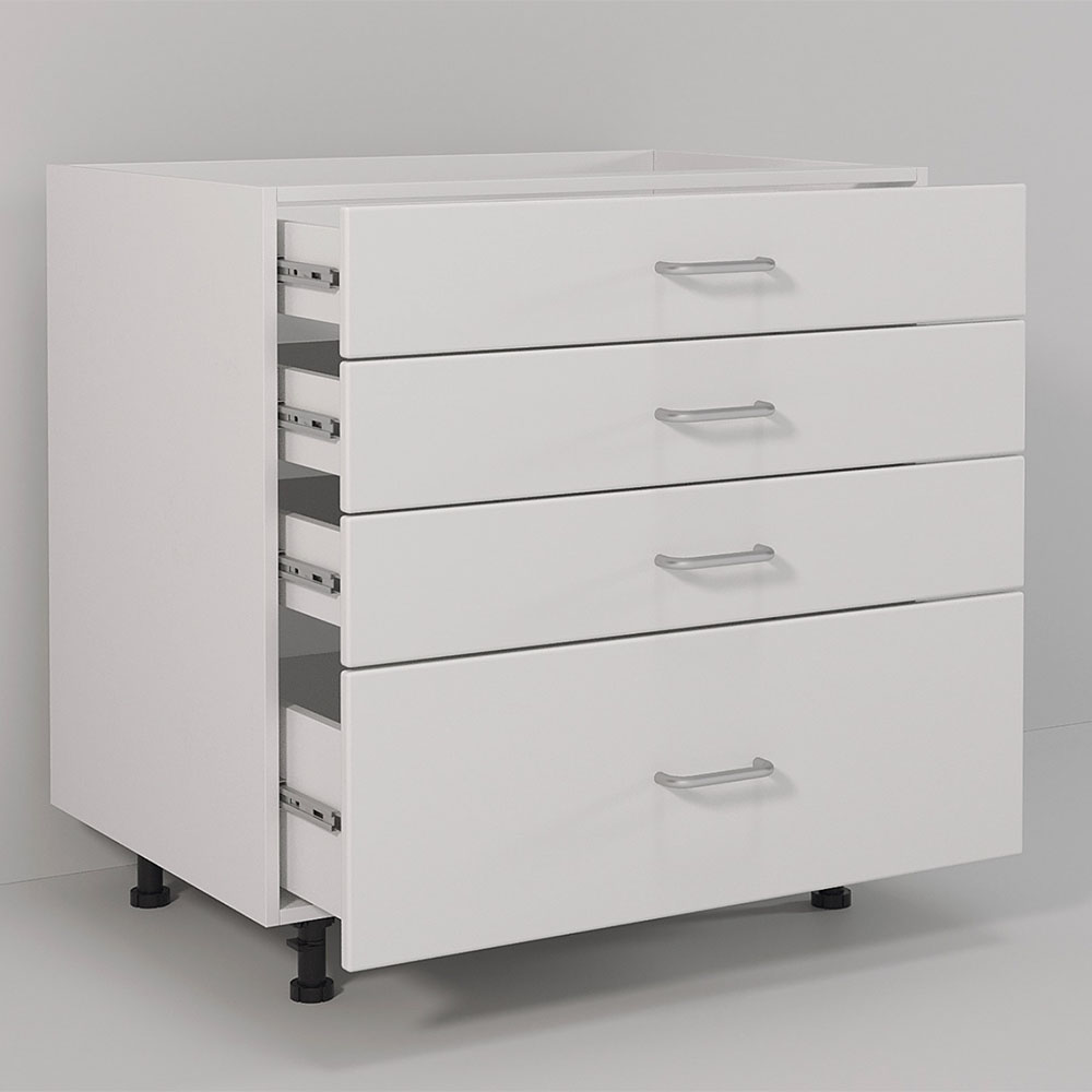 Laqcuer Drawers DTC Soft Sliding Rail PVC Adjustable Legs Kitchen cabinet