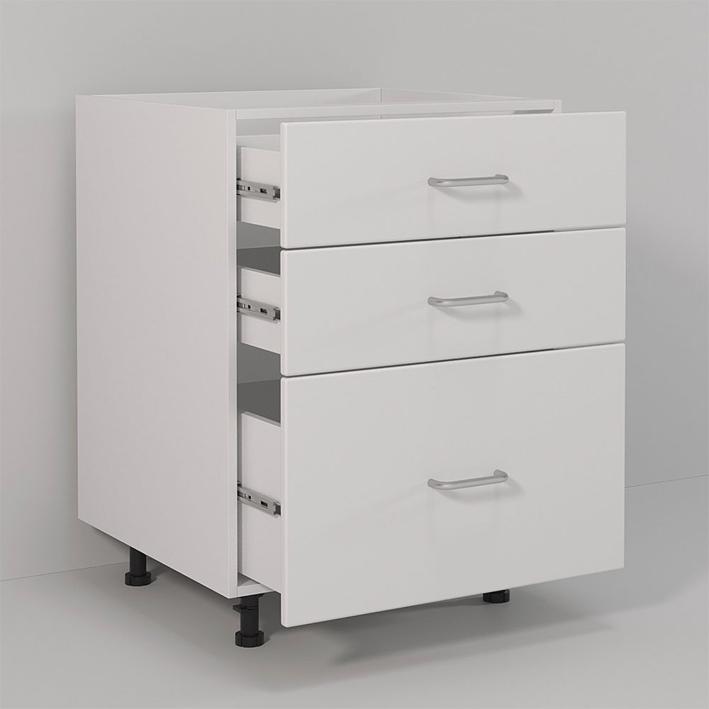 Laqcuer Drawers DTC Soft Sliding Rail PVC Adjustable Legs Kitchen cabinet