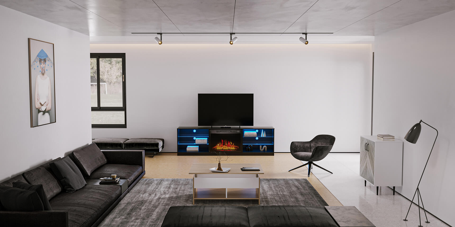 Low-energy process application for panel furniture