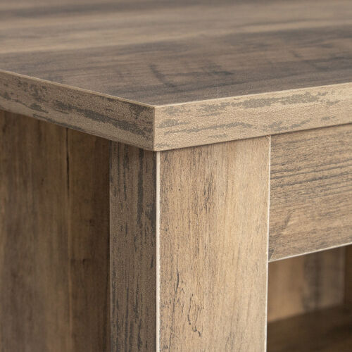 Classic 4 Cubby Fireplace TV Stand , Rustic Oak