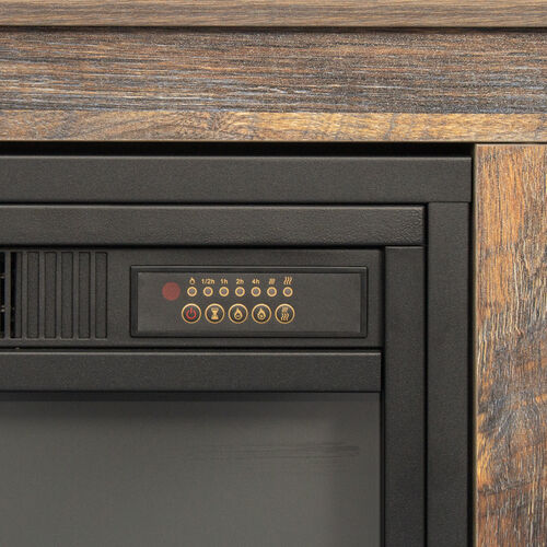 Classic 4 Cubby Fireplace TV Stand , Espresso