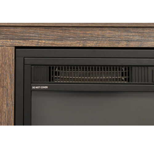 Classic 4 Cubby Fireplace TV Stand , Espresso