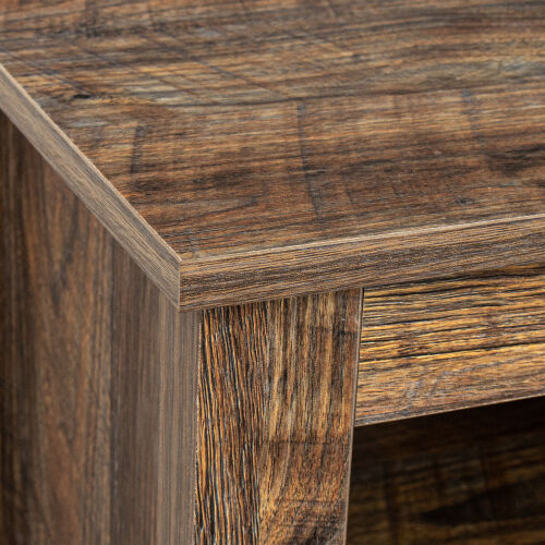 Classic 4 Cubby Fireplace TV Stand , Espresso