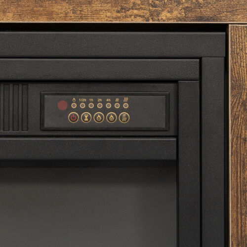 Classic 4 Cubby Fireplace TV Stand , Rustic Dark Oak