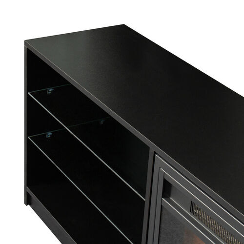 Electric Fireplace TV Console, Black