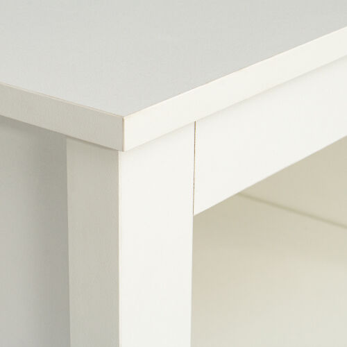 Classic 4 Cubby Fireplace TV Stand , White