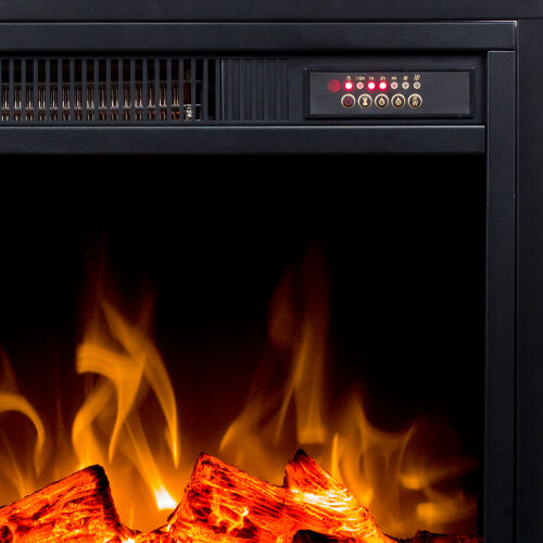 Classic 4 Cubby Fireplace TV Stand , White