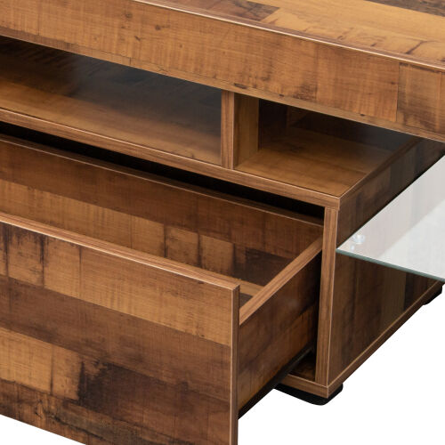 TV Stand with LED RGB Lights Flat Screen TV Cabinet