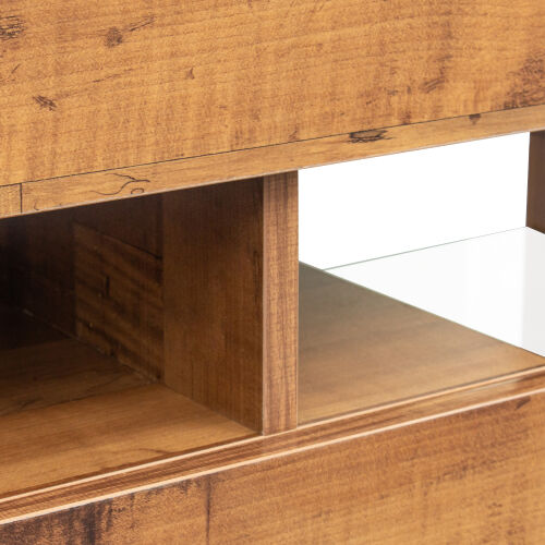 TV Stand with LED RGB Lights Flat Screen TV Cabinet