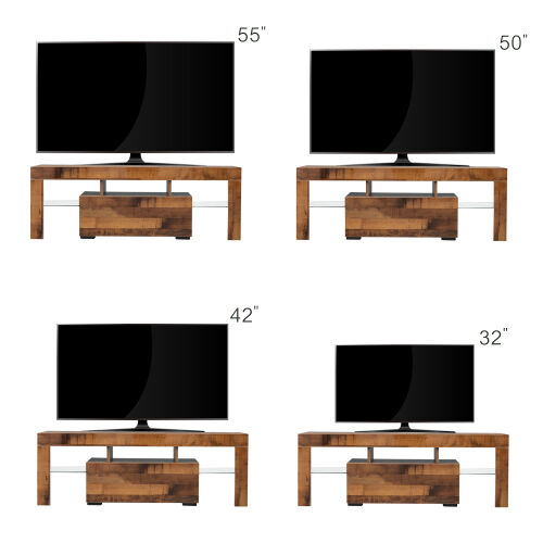 TV Stand with LED RGB Lights Flat Screen TV Cabinet