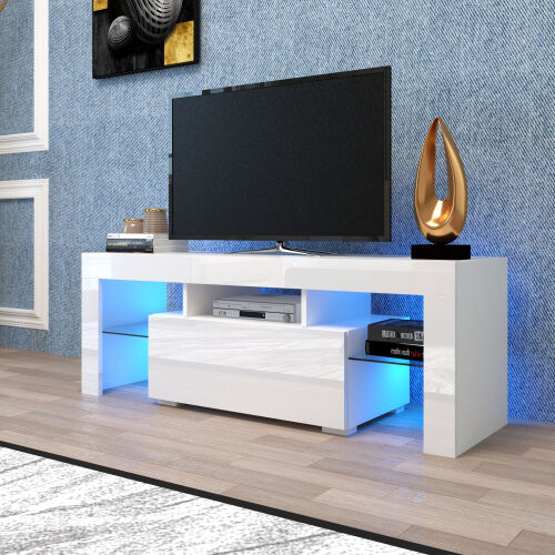 Large Entertainment TV Stand TV Base Stand with LED Light TV Cabinet