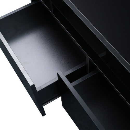 Modern Black Remote Control Lights 20 Colors LED TV Stand