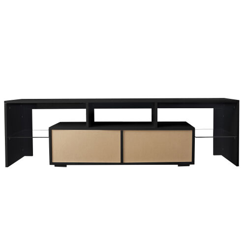 Modern Black Remote Control Lights 20 Colors LED TV Stand