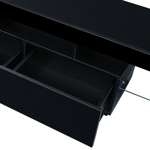 Modern Black Remote Control Lights 20 Colors LED TV Stand