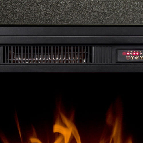  Fireplace TV Stand, Wood Entertainment Center Media Console with Storage,Black