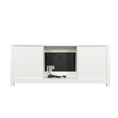 Farmhouse TV Stand, Fireplace TV Stand,White