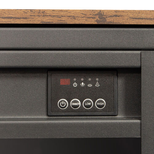 Electric Fireplace TV Console,Rustic Dark Oak