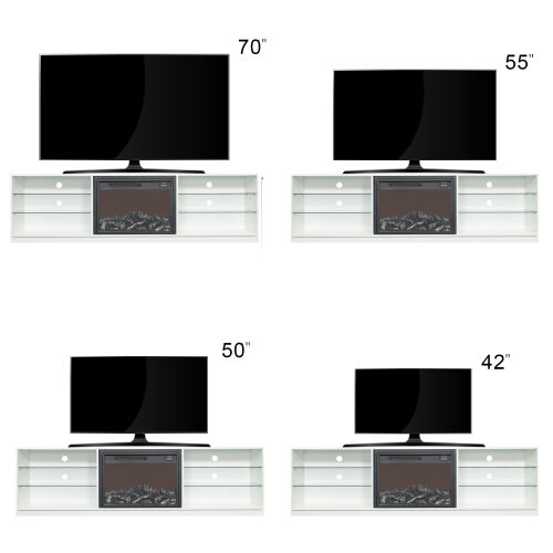 Electric Fireplace TV Console,White