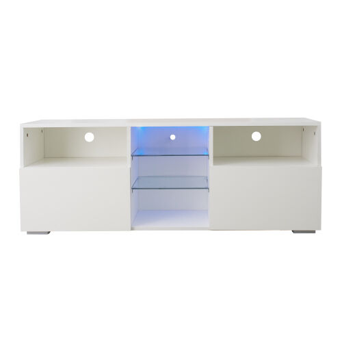 Modern Minimalist TV Cabinet Living Room with 20 colors LED Lights