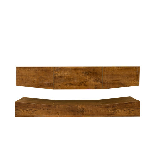 MDF  WALL-MOUNTED TV Cabinet With Three Drawers & LED Lights,Walnut