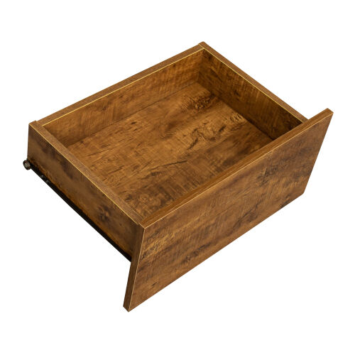 MDF  WALL-MOUNTED TV Cabinet With Three Drawers & LED Lights,Walnut