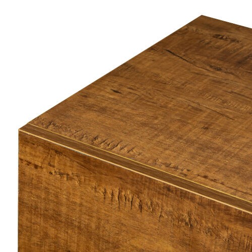 MDF  WALL-MOUNTED TV Cabinet With Three Drawers & LED Lights,Walnut