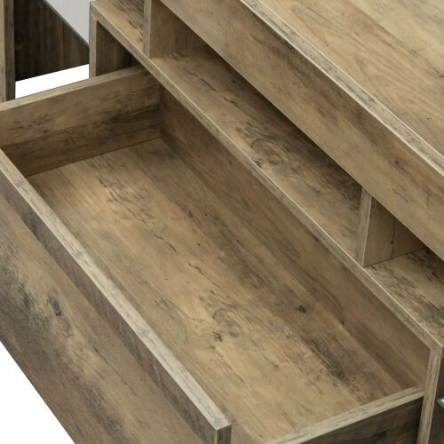 TV Stand with LED RGB Lights Flat Screen TV Cabinet