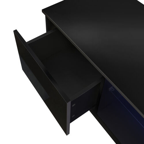Wholesale TV Cabinet Black TV Stand with LED Lights