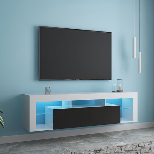 FURNITURE & TV Stand 160 LED Wall Mounted Floating 63