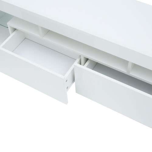 FURNITURE & RUGS TV Stand LED Wall Mounted Floating 63