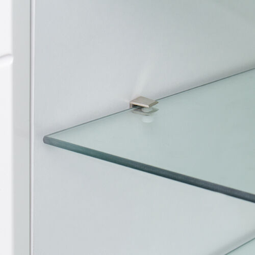 TV Cabinet Wholesale, White TV Stand with Lights, Modern LED TV Cabinet with Storage Drawers