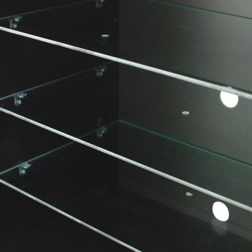 TV Stand Matte Body High Gloss Doors Modern TV Stand LED,Black