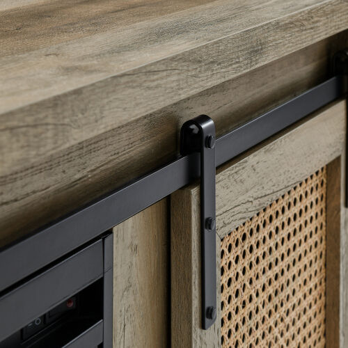 Rattan TV Stand for TVs up to 65