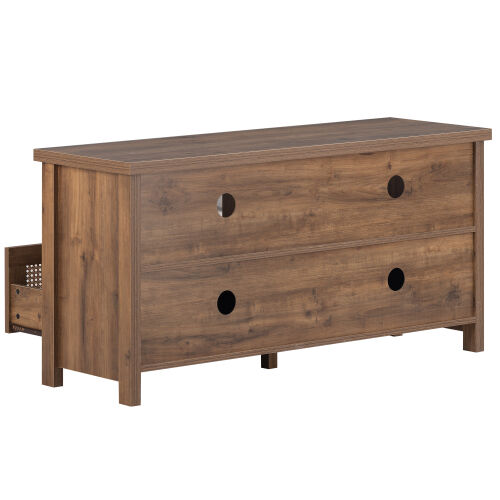  TV cabinet with a maximum size of 55 inches, rattan cabinet door, slide rail design