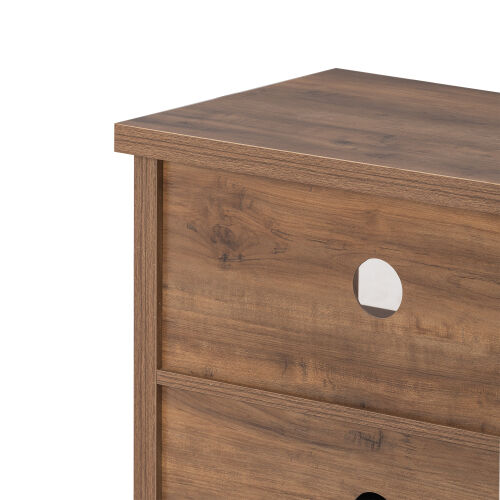  TV cabinet with a maximum size of 55 inches, rattan cabinet door, slide rail design