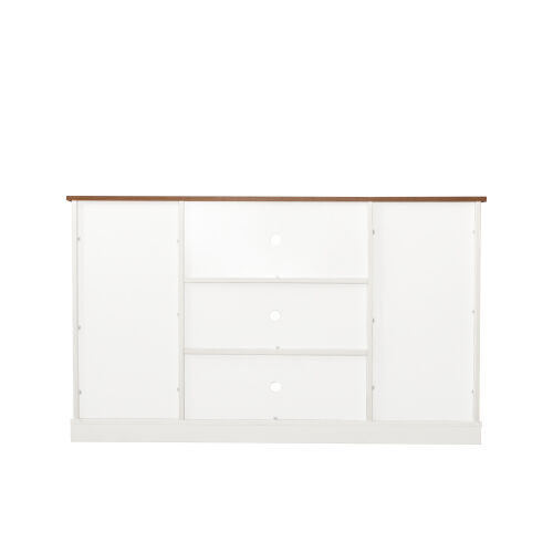 Farmhouse Sliding Barn Door TV Stand for TV up to 65 Inch Walnut