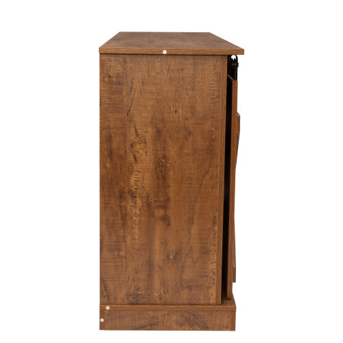 Farmhouse Sliding Barn Door TV Stand for TV up to 65 Inch,White