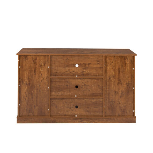 Farmhouse Sliding Barn Door TV Stand for TV up to 65 Inch,White