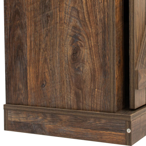 Farmhouse Sliding Barn Door TV Stand for TV up to 65 Inch ,Espresso