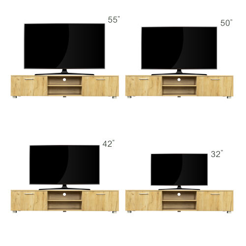 Modern Design TV stand for Living Room,Oak 