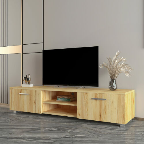 Modern Design TV stand for Living Room,Oak 