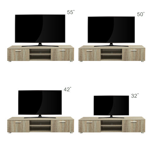 TV stand Modern Design TV Cabinet for Living Room,Oak 04