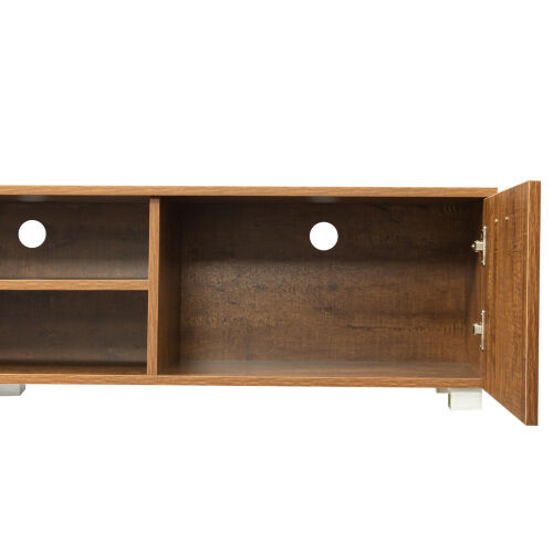 TV stand Modern Design For Living Room,Walnut 01