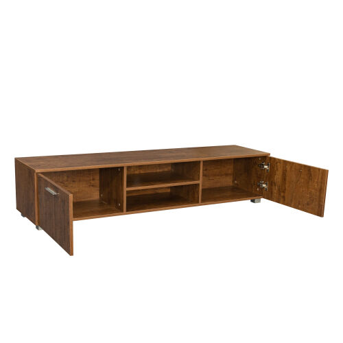 TV stand Modern Design For Living Room,Walnut 01