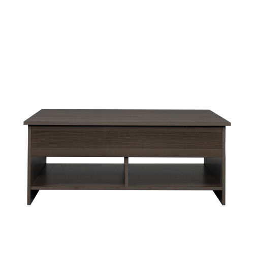 Lift Top Coffee Table w/Hidden Storage & 2 Open Shelves for Living Room Reception Room Office
