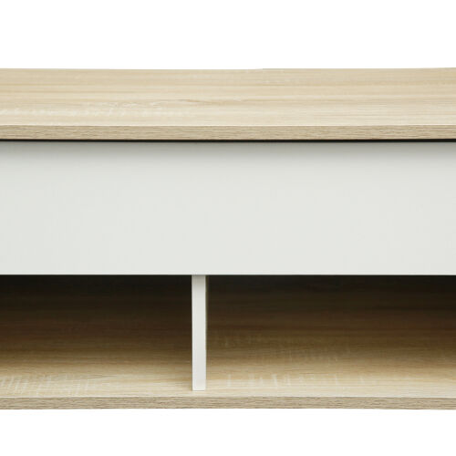 Lift Top Coffee Table w/Hidden Storage & 2 Open Shelves for Living Room Reception Room Office