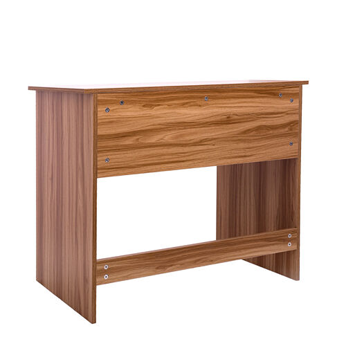 Computer Desk with 2 Pull Out Storage Drawers and Stable Wooden Frame, OAK